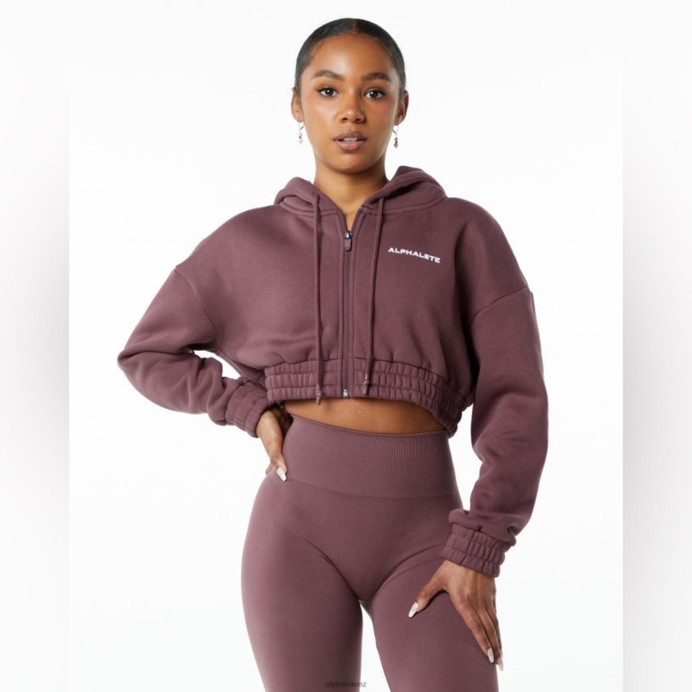 Alphalete Classic Capital Full-Zip Crop Jacket - Autumn